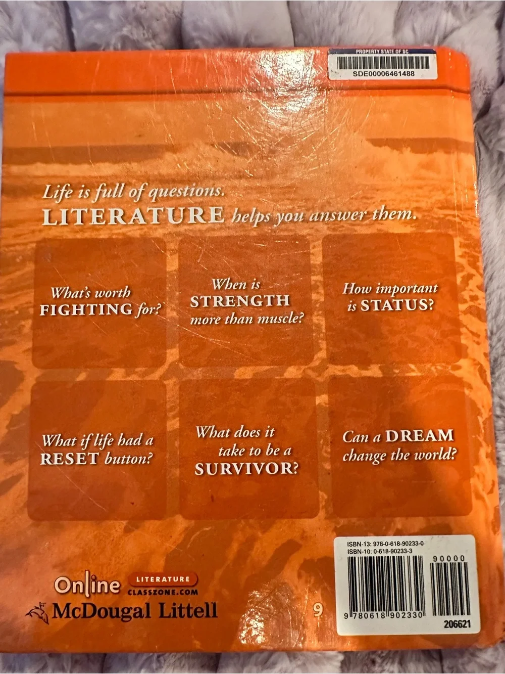 South Carolina Literature McDougal Littell Hardcover in Orange
